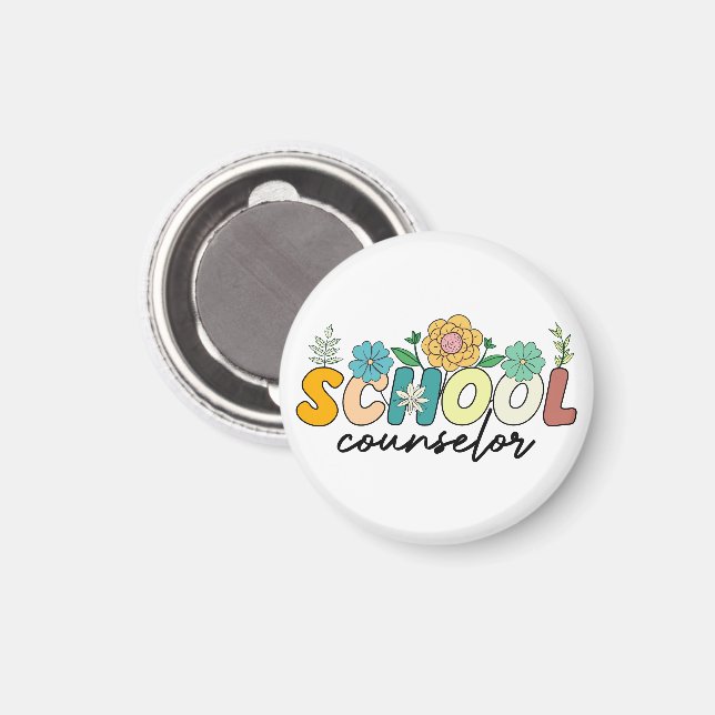 Aimant Conseiller scolaire Fleur sauvage enseignant Migno (Recto/Verso)