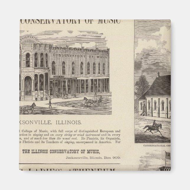 Aimant Conservatoire de musique, école, église (Devant)