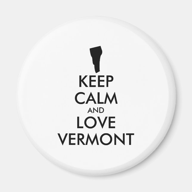 Aimant CONSERVER CALME et VERMONT AMOUR personnalisables (Devant)