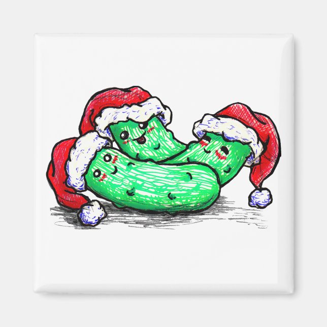 Aimant Conserves au vinaigre de Noël (Devant)