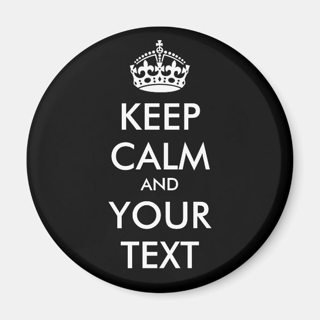 Aimant CONSERVEZ CALME et VOTRE TEXTE - Modifier l'arrièr (Devant)