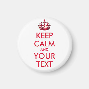 Aimant CONSERVEZ CALME et VOTRE TEXTE - texte personnalis