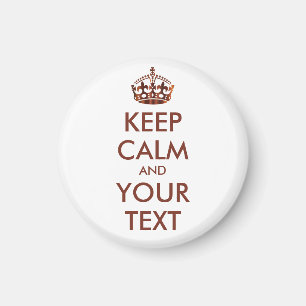 Aimant CONSERVEZ CALME et VOTRE TEXTE - texte personnalis
