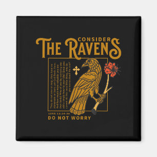 Aimant Considérons la Bible chrétienne Ravens Écriture Lu