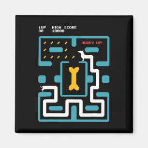 Aimant Console de jeu vidéo rétro Chien de jeux d'arcade