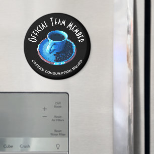 Aimant Consommation de café Squad Blue Cup Saucer person