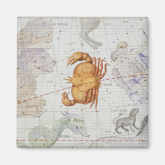 Aimant Constellation du cancer, plaque 4 de 'Atlas Coele (Devant)