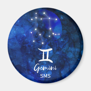 Aimant Constellation du zodiaque Gémeaux Monogramme Galax