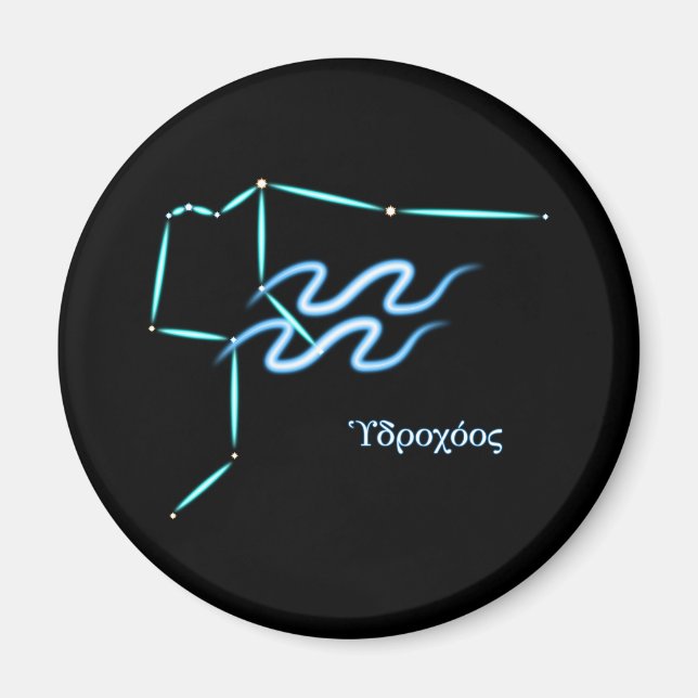 Aimant Constellation du zodiaque Verseau Magnétisme (Devant)