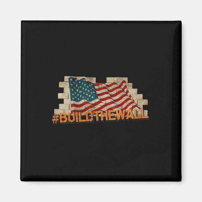 Aimant Construire le mur' Pro-trump Faites fondre les flo (Devant)