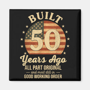 Aimant Construit il y a 50 ans Drôle 50e anniversaire Dra
