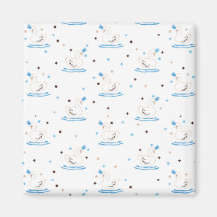 Aimant Conte de fée du lac Swan enchanté Swan couronné