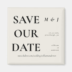 Aimant Contemporain Beige Monogramme Sauvegarder Notre Da