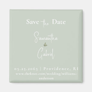 Aimant Contemporain Faire-part de mariage Sage