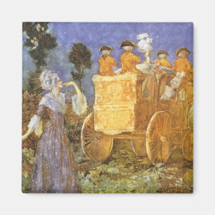 Aimant Contes de fées vintage Cendrillon et Marraine la f
