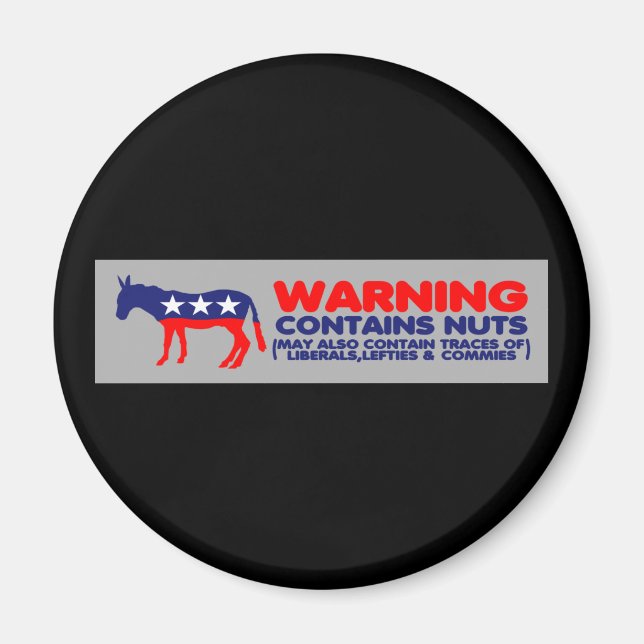 Aimant Contient des noix anti-libérales (Devant)