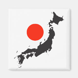 Aimant Contour et cercle de carte du Japon