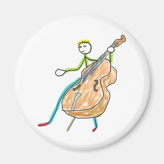 Aimant Contrebasse Stickman (Devant)