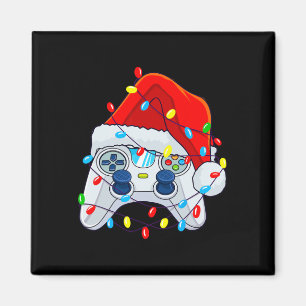 Aimant Contrôleur de jeu Noël Santa Hat Gamer Boys 1