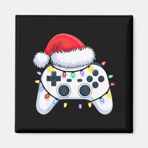 Aimant Contrôleur de jeu vidéo chapeau de Noël Santa Game