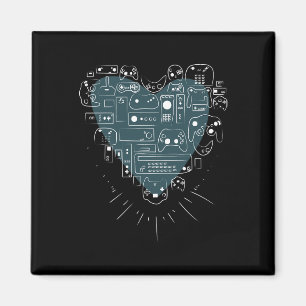 Aimant Contrôleur De Jeu Vidéo Coeur T Chemise Pour Les J