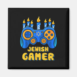 Aimant Contrôleur de jeu vidéo juif Hanukkah Gamer Chanuk