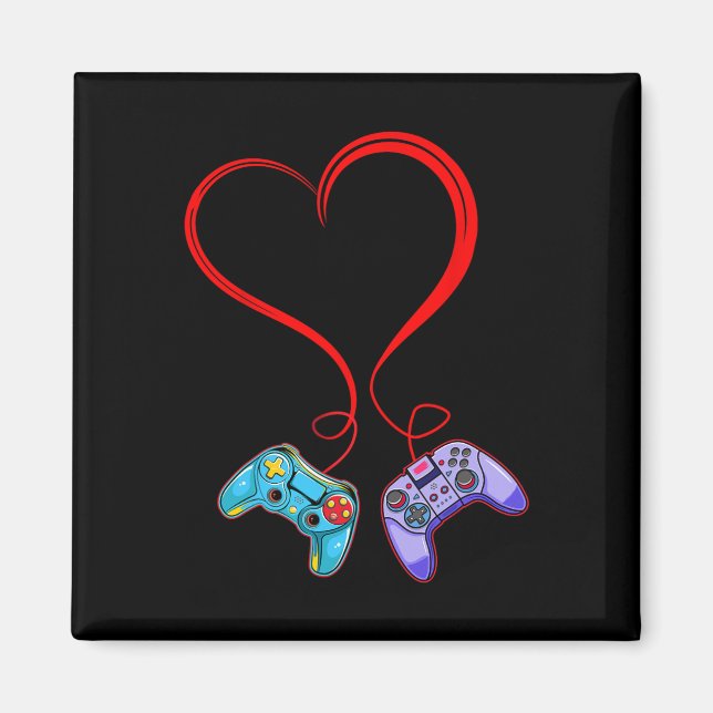 Aimant Contrôleur de jeu vidéo Saint-Valentin pour joueur (Devant)