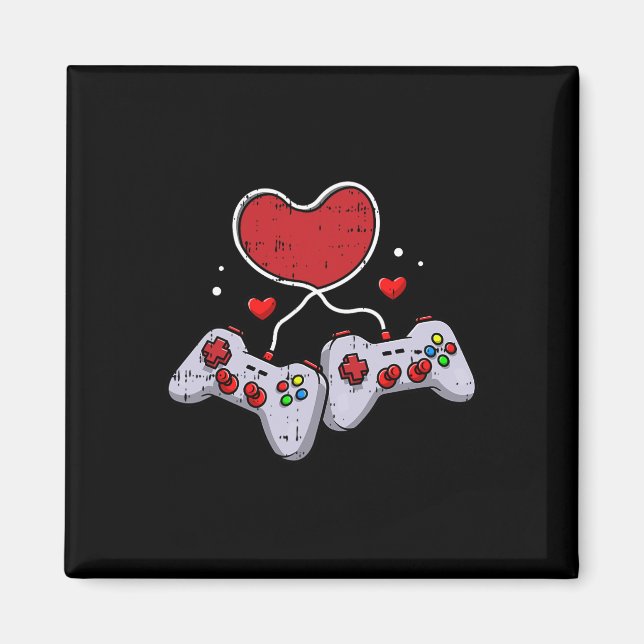 Aimant Contrôleur de jeu vidéo Valentines Jour Cool Jeu G (Devant)