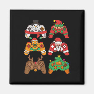 Aimant Contrôleurs de jeu de cerfs de Noël Père Noël Garç