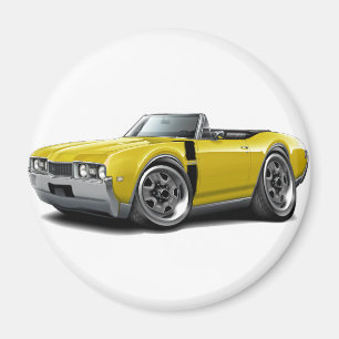 Aimant Convertible 1968 Jaune-Noir d'Olds 442