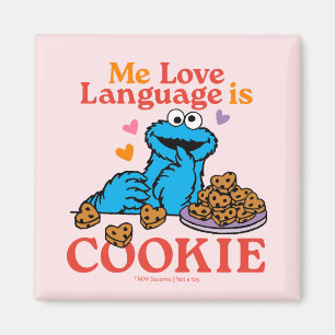 Aimant Cookie Monster Citation de la Saint Valentin