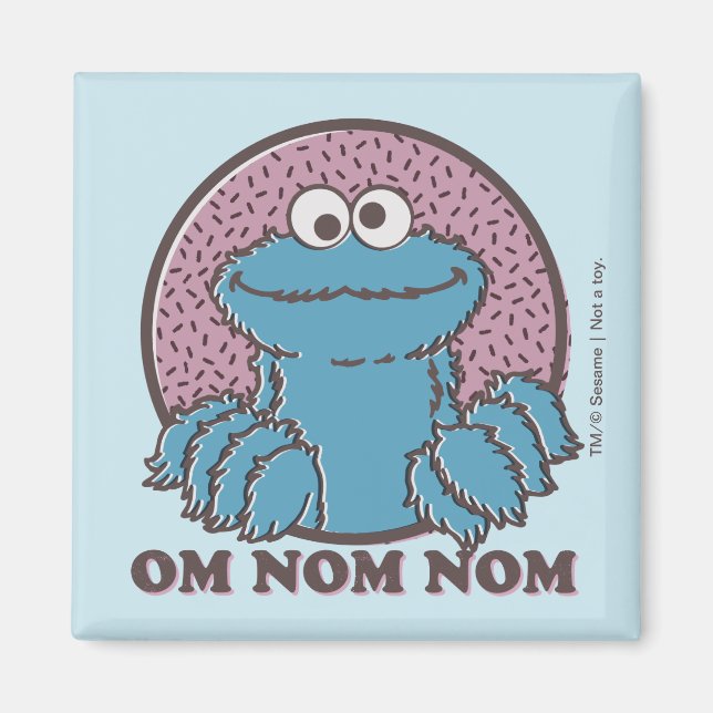 Aimant Cookie Monster | Om Nom Nom (Devant)