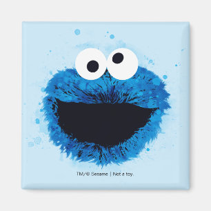 Aimant Cookie Monster Tendance de l'aquarelle