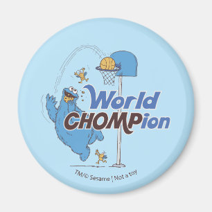 Aimant Cookie Monster Tirer sur des cerceaux de basket-