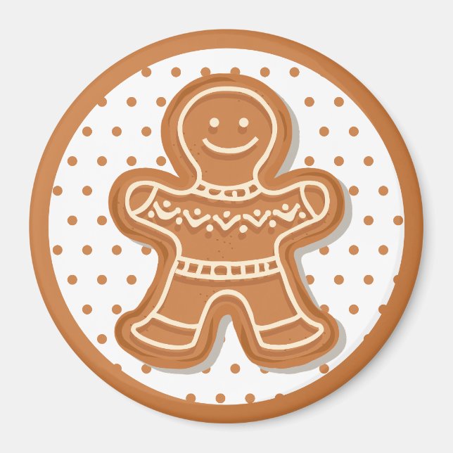 Aimant Cookies de pain d'épice de Noël (Devant)