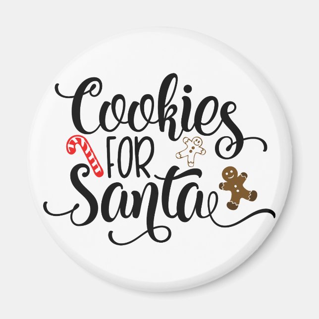 Aimant Cookies for Santa Fun Christmas (Devant)