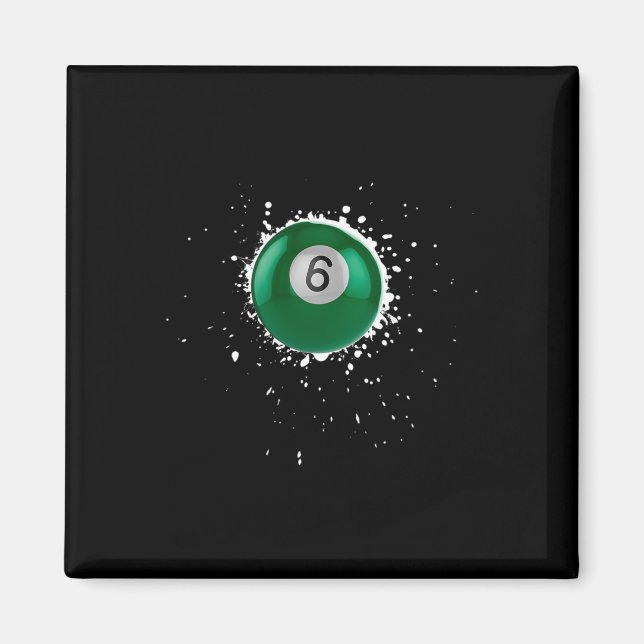 Aimant Cool 6 balles Billard de six billard de billard de (Devant)
