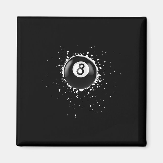 Aimant Cool 8 boules Huit Billard Billard Peinture Splatt (Devant)