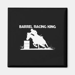 Aimant Cool Barrel Racing Art Pour Hommes Papa Horseback