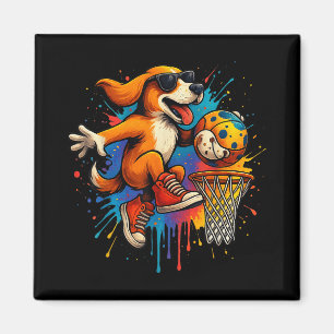 Aimant Cool Basketball Chien Dunking Amusants Enfants Ani