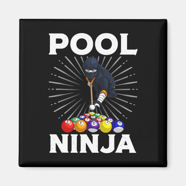 Aimant Cool Billard Art Pour Hommes Joueuse De Pool Femme (Devant)
