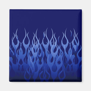 Aimant Cool Blue Automotive Racing Flames