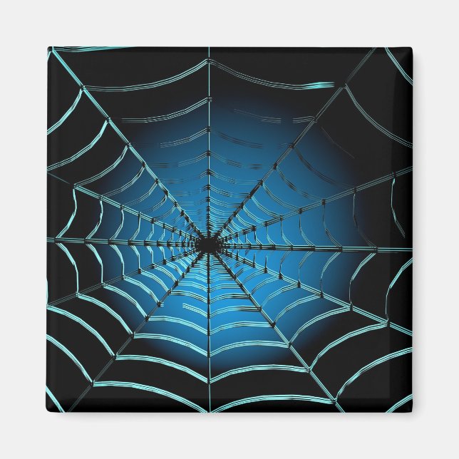 Aimant Cool Blue Spider Web (Devant)