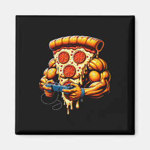 Aimant Cool Bodybuilding Gamer Pizza Présente 1