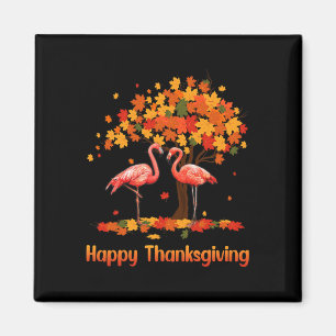 Aimant Cool Bon thanksgiving Automne Flamant rose Lover