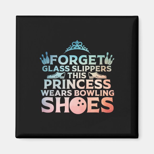 Aimant Cool Bowling Art Pour Femmes Filles Bowler Cible (Devant)
