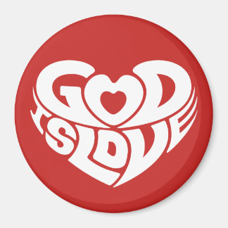 Aimant Cool Christian Dieu est amour Bible Verse Écriture