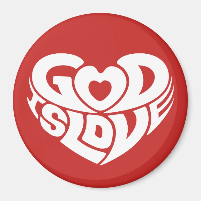 Aimant Cool Christian Dieu est amour Bible Verse Écriture (Devant)