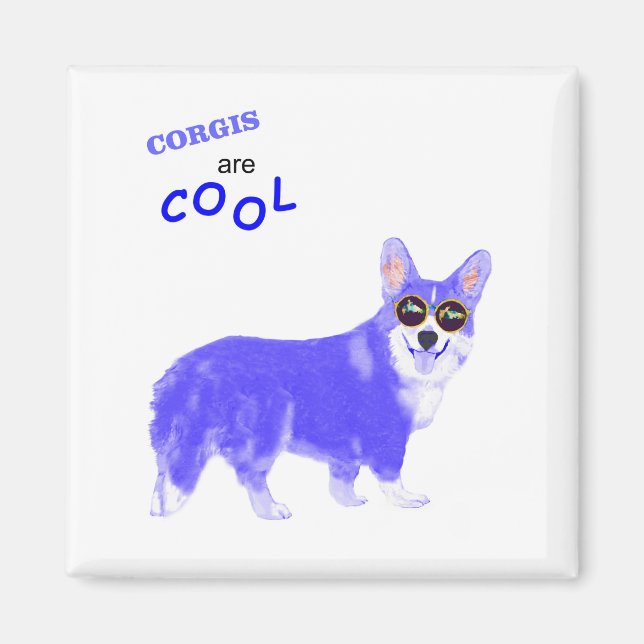 Aimant Cool Corgi (Devant)