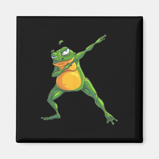 Aimant Cool Dabbing Frog Drôle Hip-hop Tadpole Danser Lo (Devant)